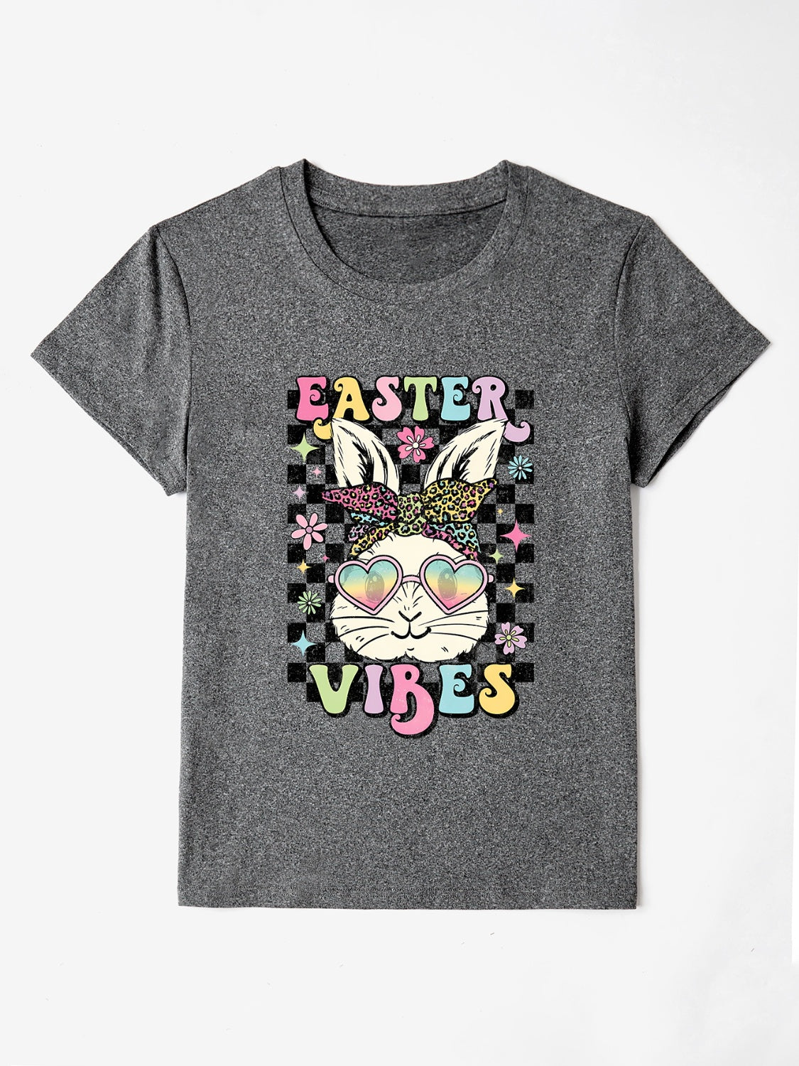 EASTER VIBES Round Neck Short Sleeve T-Shirt-Jewearrings