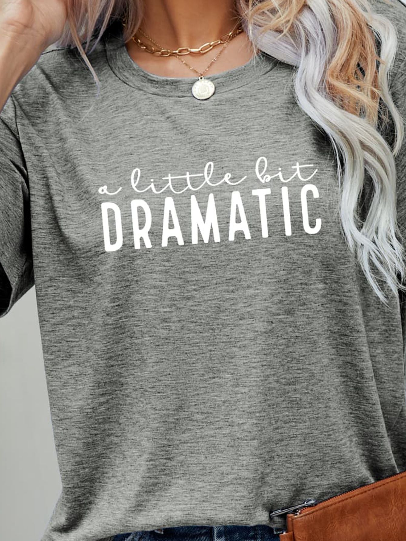 A LITTLE BIT DRAMATIC Graphic Tee-Jewearrings