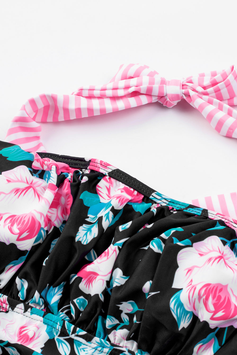 Mixed Print Tie-Back Two-Piece Swimsuit-Jewearrings