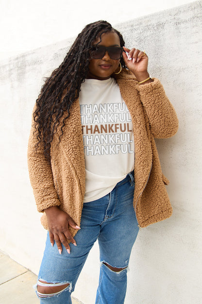 Simply Love Full Size THANKFUL Short Sleeve T-Shirt-Jewearrings