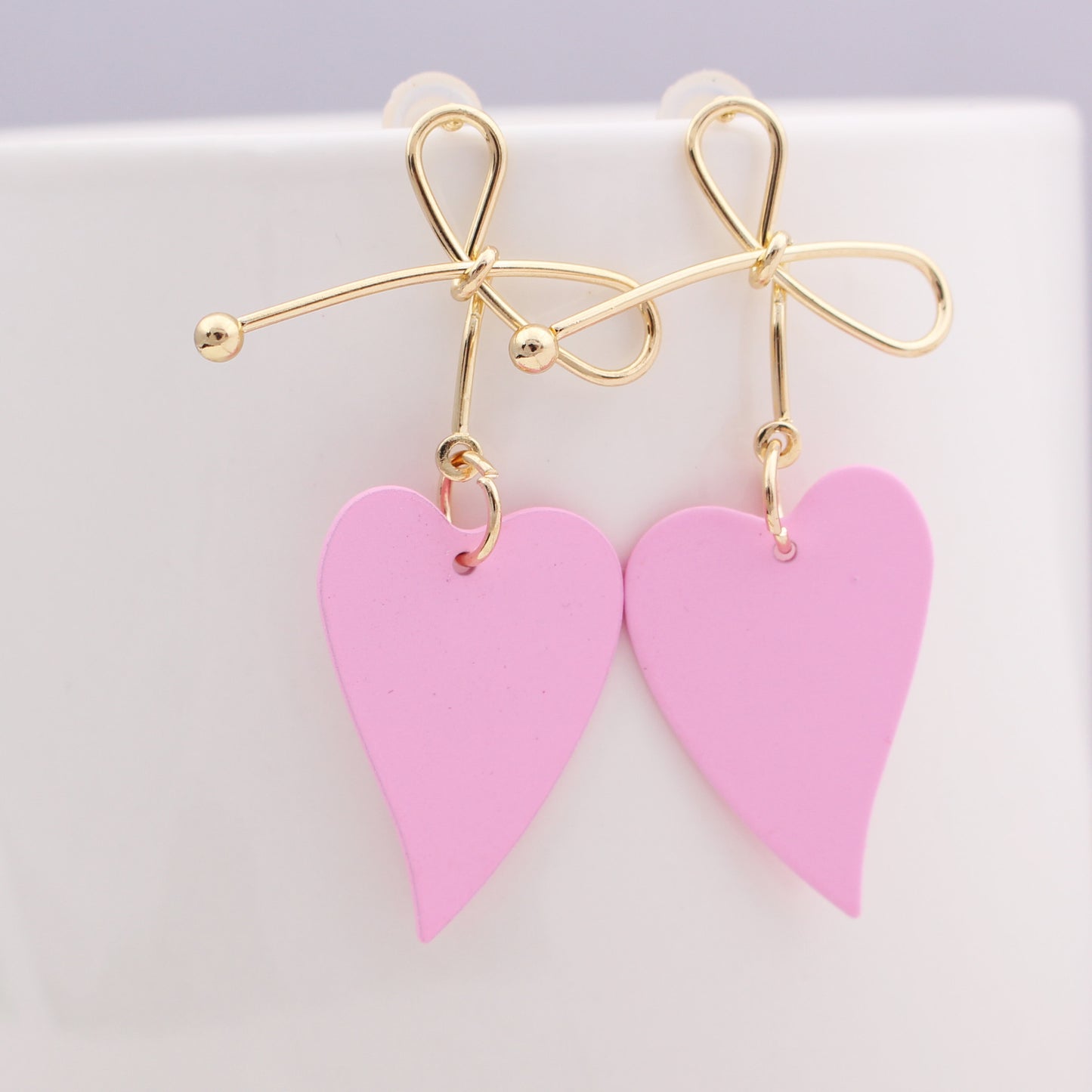 Japanese and Korean fashion temperament simple pearl bow earrings exquisite cute girl heart sweet beauty Super Fairy earrings-Jewearrings