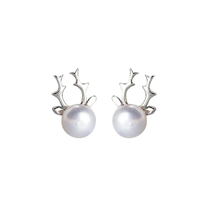 S925 Silver Pearl Earrings Jewelry-Jewearrings