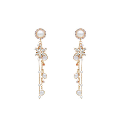 Long pearl earrings-Jewearrings