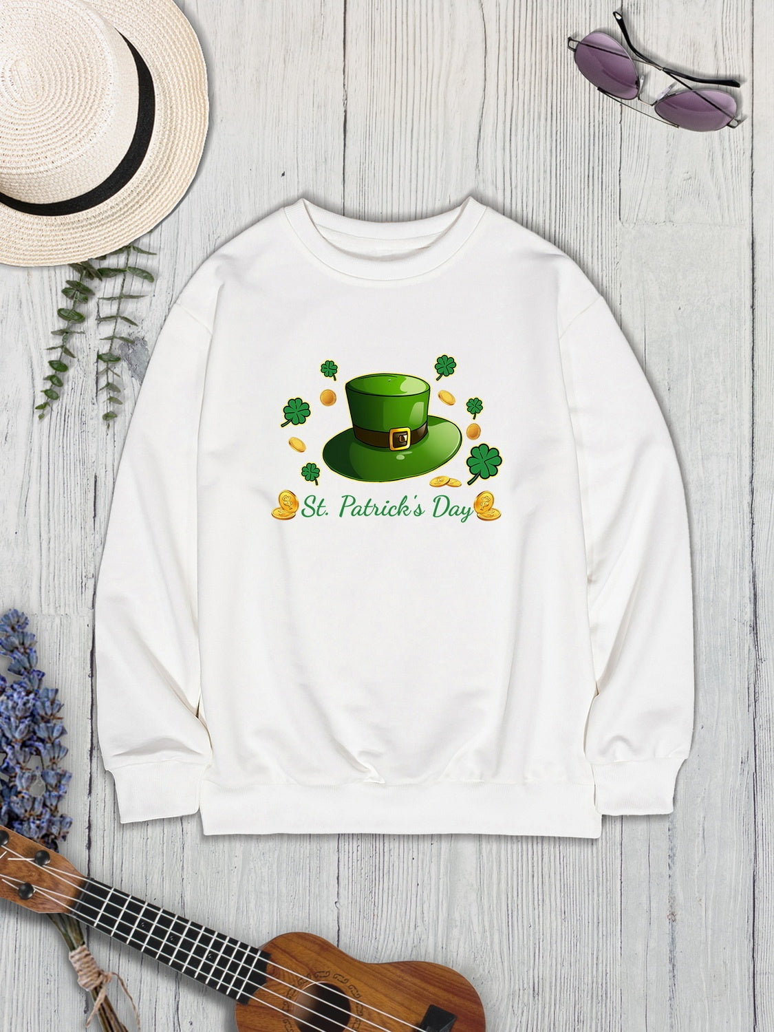 ST. PATRICK'S DAY Round Neck Sweatshirt-Jewearrings