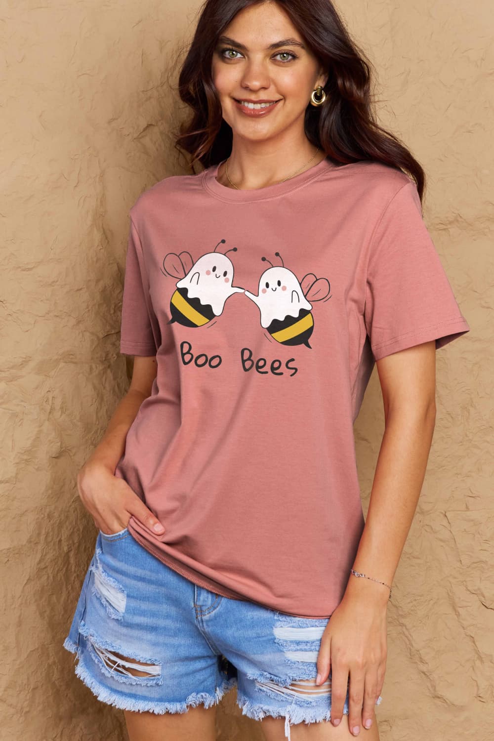 Simply Love Full Size BOO BEES Graphic Cotton T-Shirt-Jewearrings