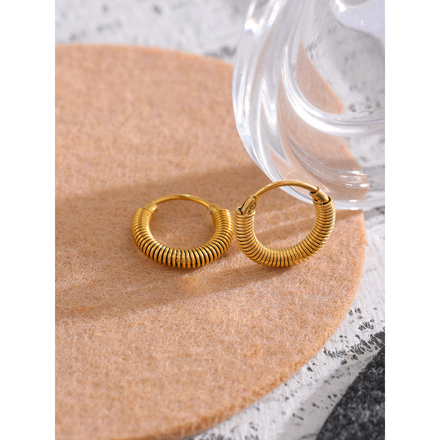 Yhpup Stainless Steel Sun Moon Hoop Earrings High Quality 18-Jewearrings