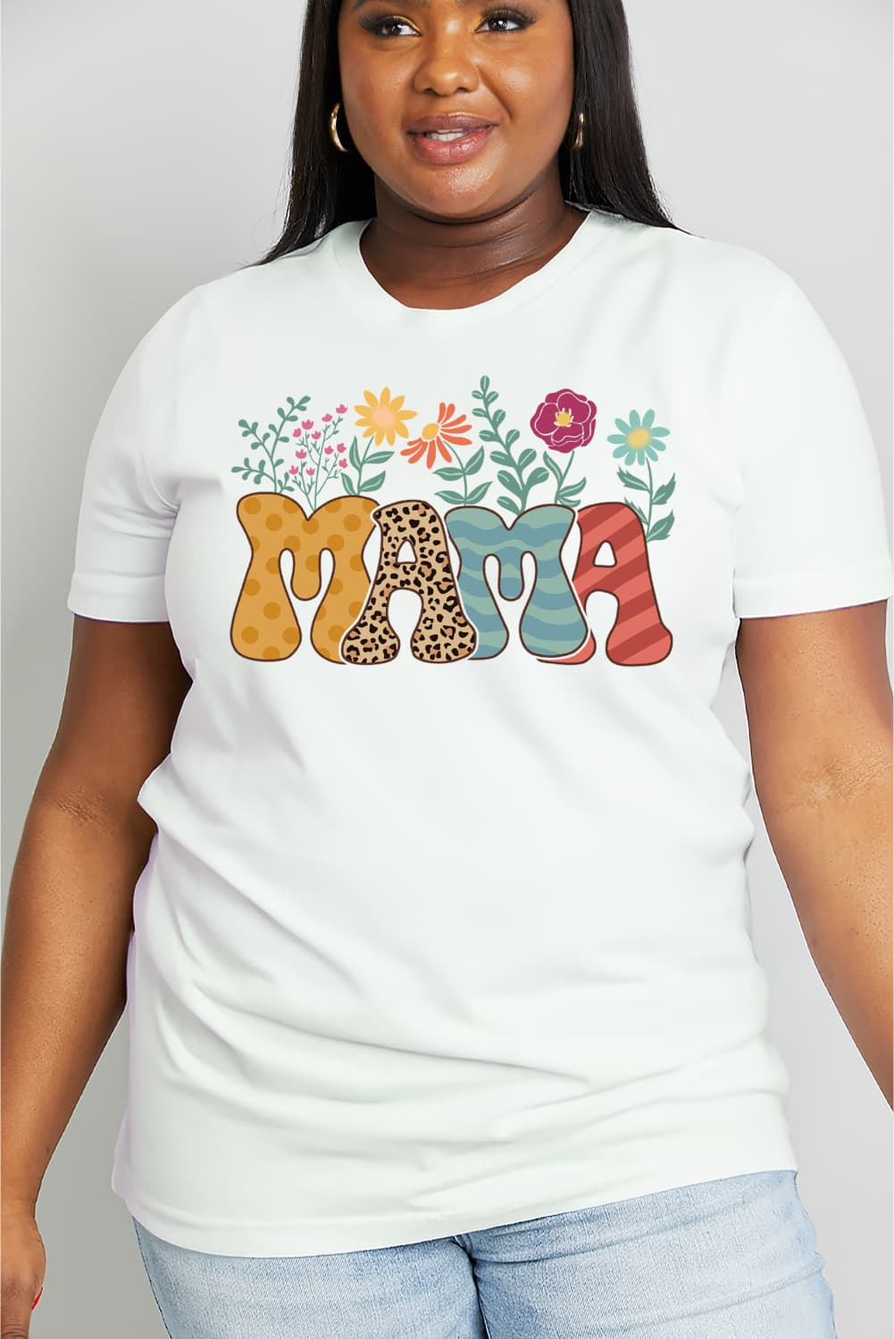 Simply Love Full Size MAMA Graphic Cotton Tee-Jewearrings