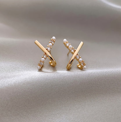 S925 Silver Needle Light Luxury Fashion Simple Stud Earrings Women-Jewearrings