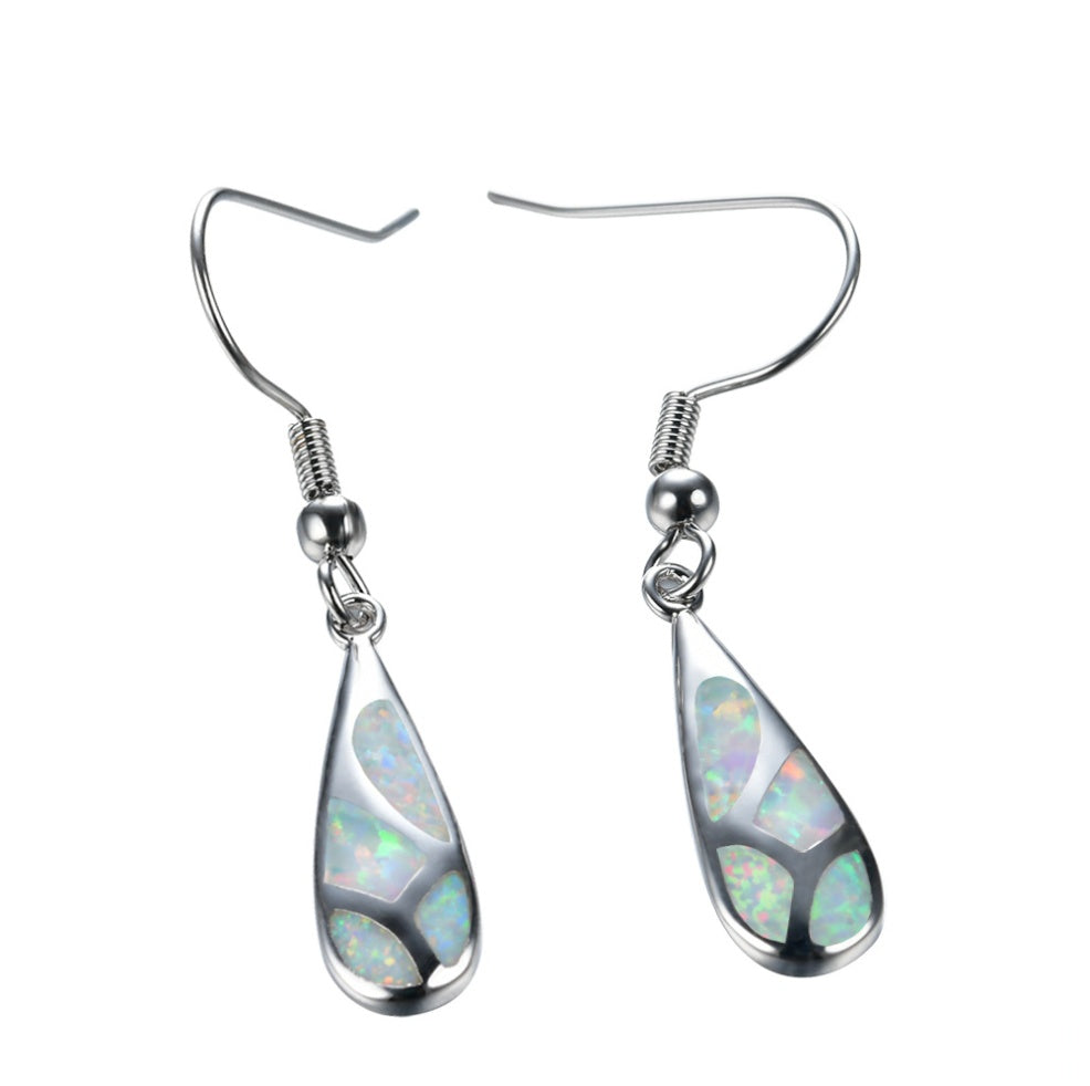 Opal Drop Earrings-Jewearrings