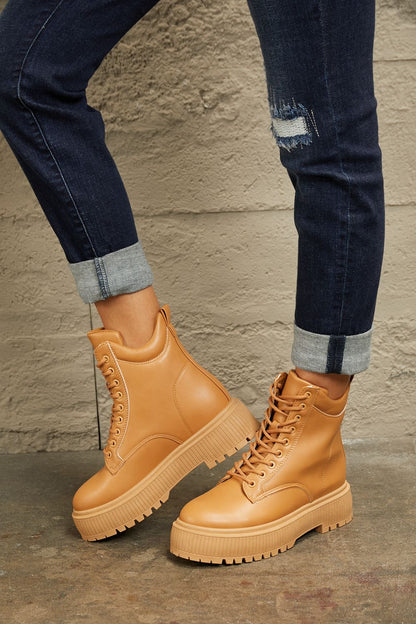 East Lion Corp Platform Combat Boots-Jewearrings