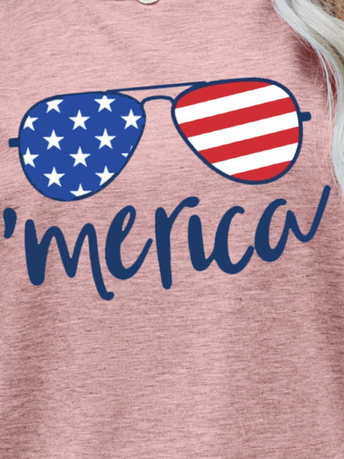 US Flag Glasses Graphic Tee-Jewearrings