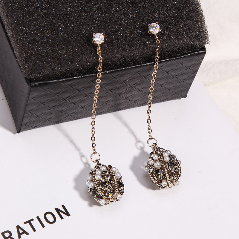 Women's water drop silver earrings-Jewearrings