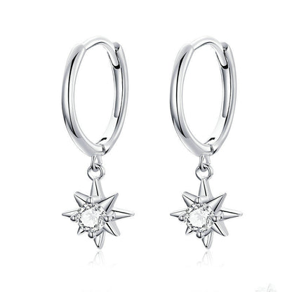 White gold-plated earrings-Jewearrings