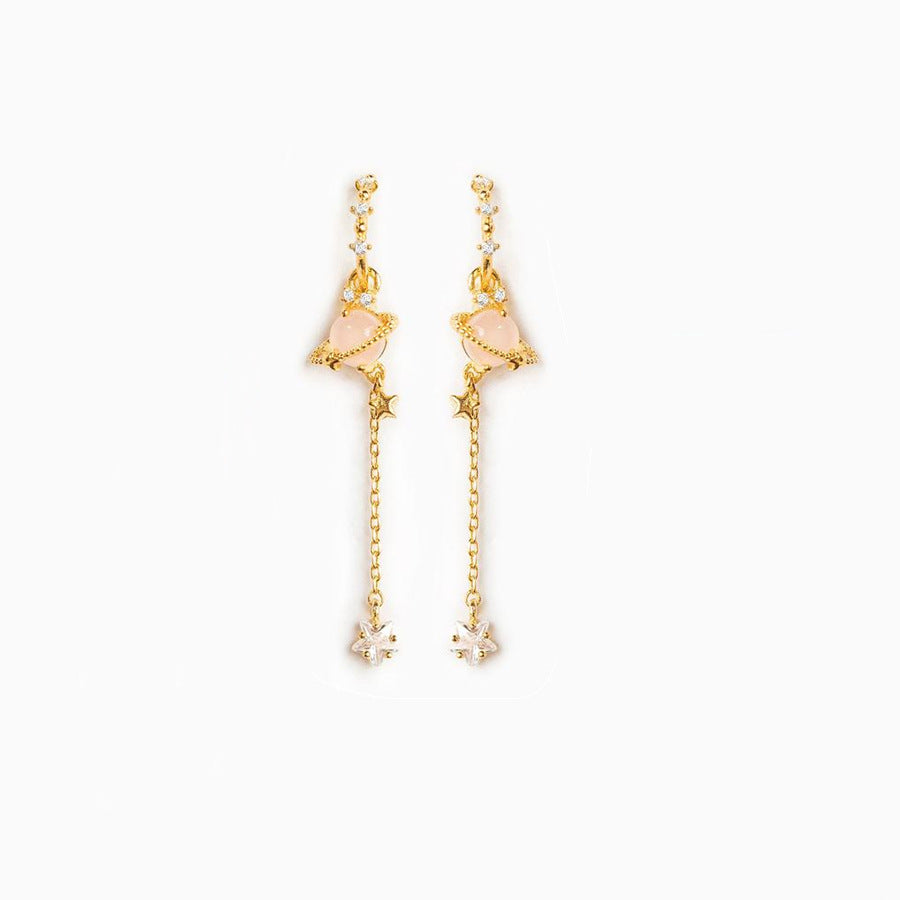 Zircon Chain Stud 925 Silver Pin Earrings Set-Jewearrings