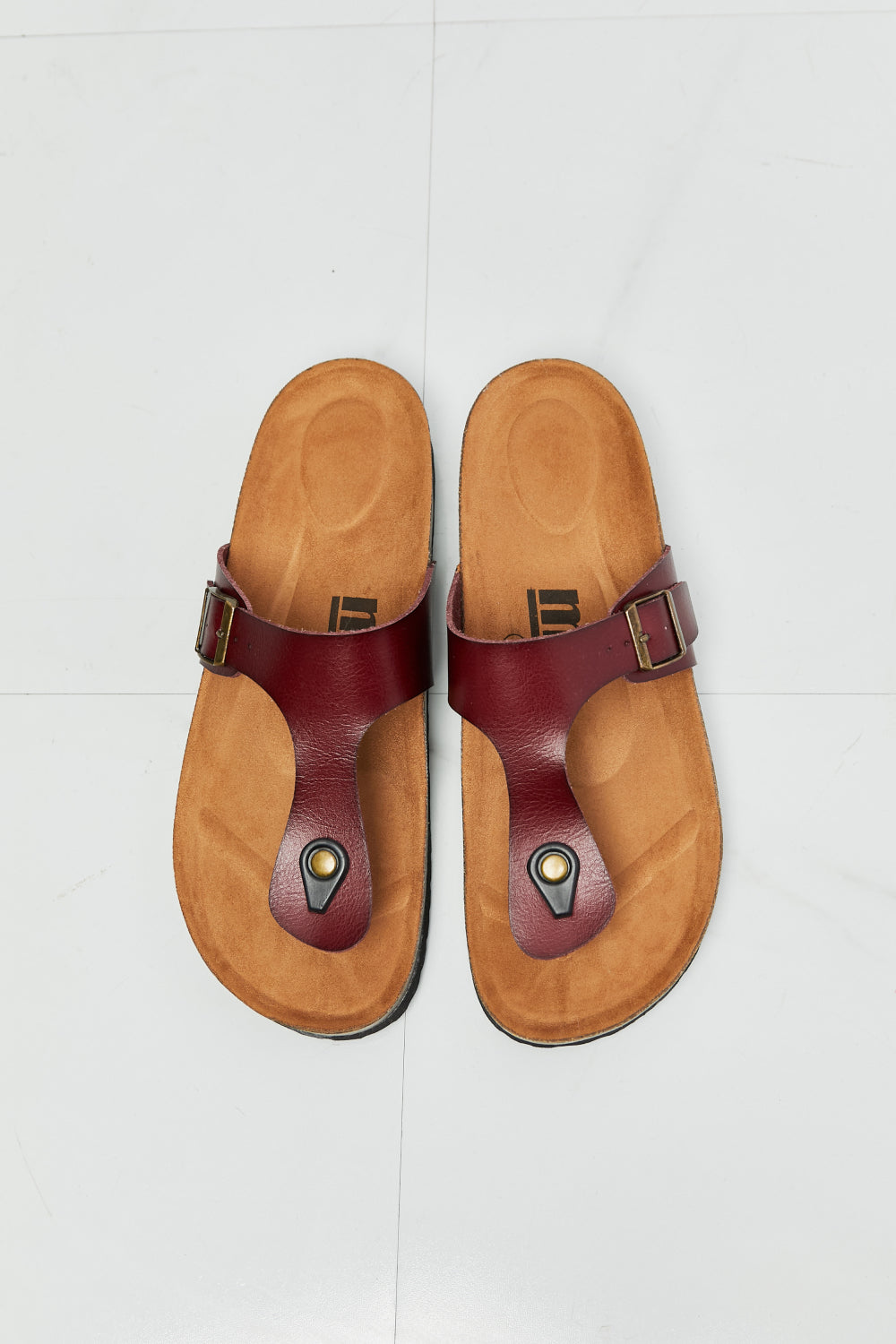 MMShoes Drift Away T-Strap Flip-Flop in Brown-Jewearrings