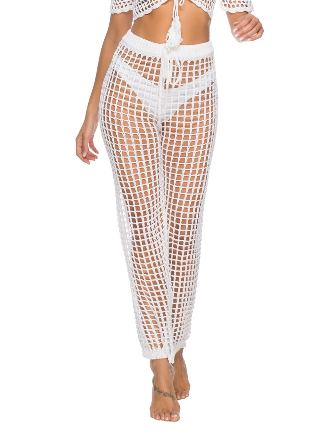 Cutout High Waist Swim Pants-Jewearrings