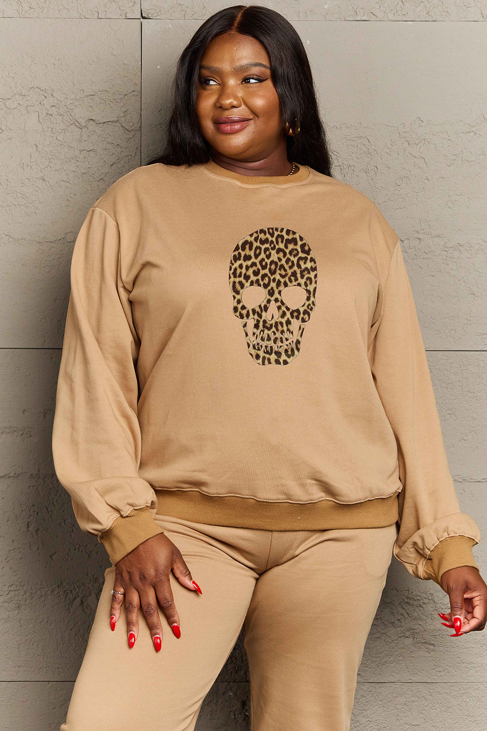 Simply Love Full Size Drop Shoulder Graphic Sweatshirt-Jewearrings