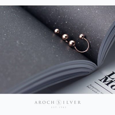 Rose Gold Minimalism Cute Smooth Bead Stud Earrings-Jewearrings