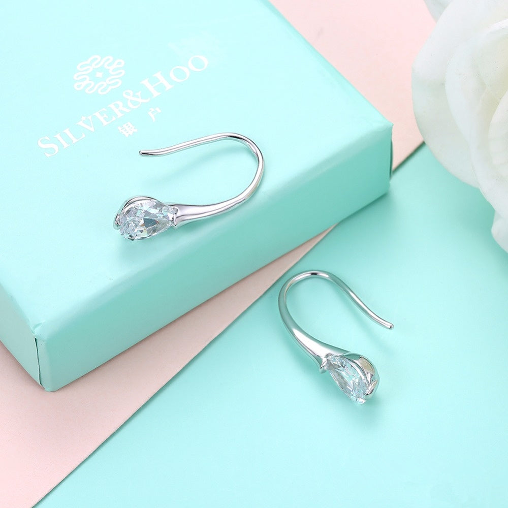 Sterling silver drop earrings-Jewearrings