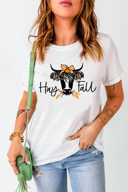 HAY FALL Bull Graphic Short Sleeve Tee-Jewearrings