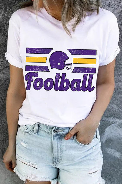 FOOTBALL Graphic Short Sleeve T-Shirt-Jewearrings