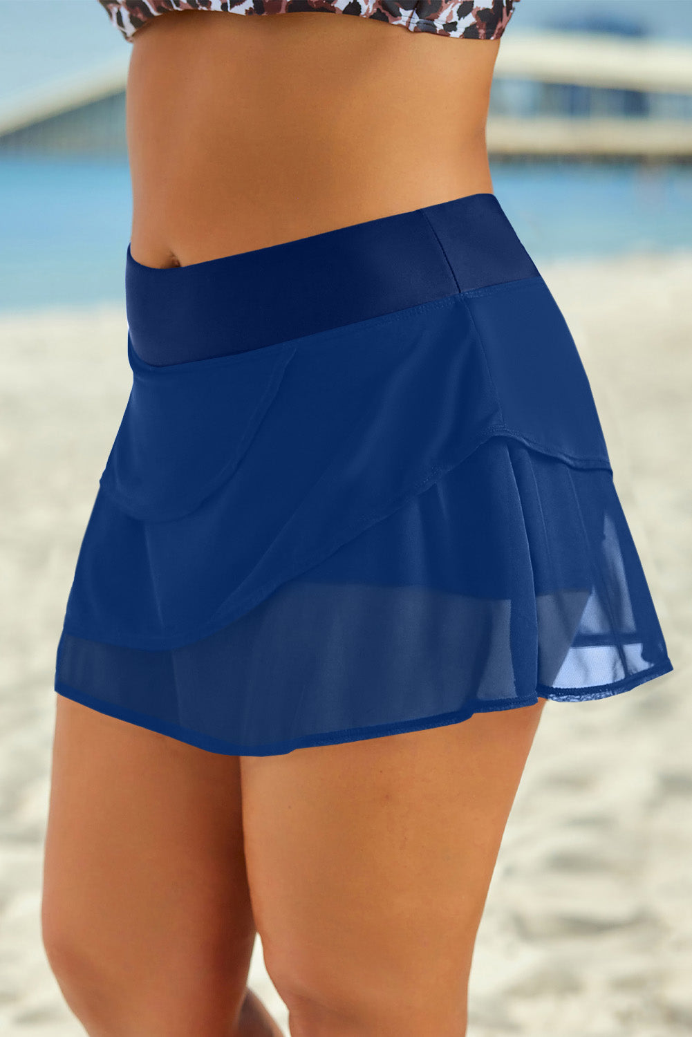 Elastic Waist Swim Skirt-Jewearrings