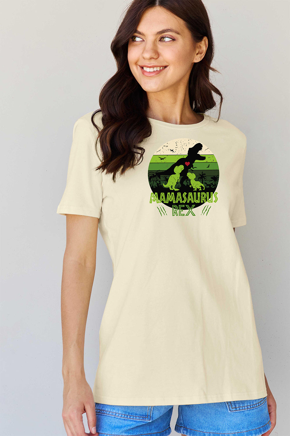 Simply Love Full Size MAMASAURUS REX Graphic T-Shirt-Jewearrings