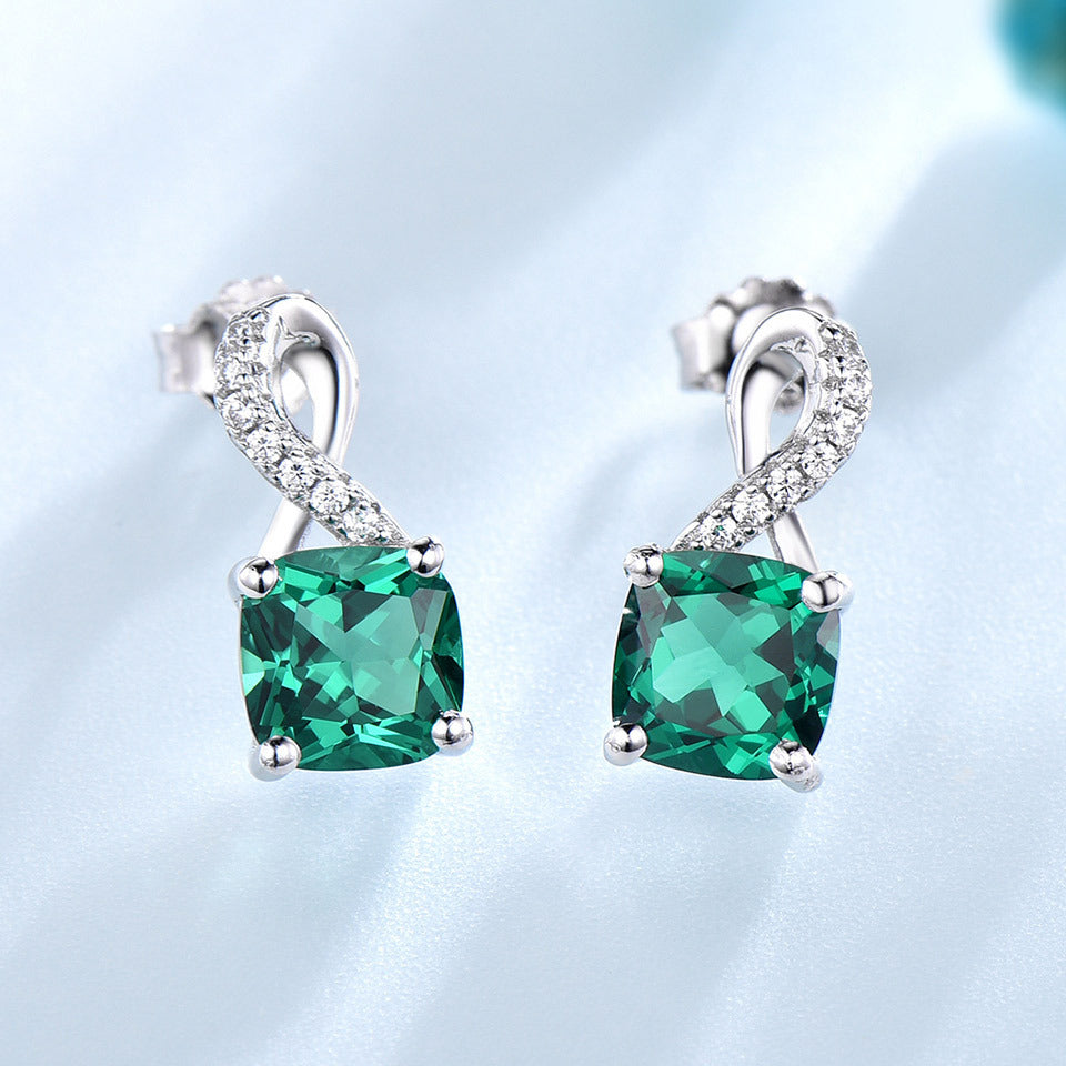 Three-Piece Emerald Ladies Pendant Earrings Ring Set-Jewearrings