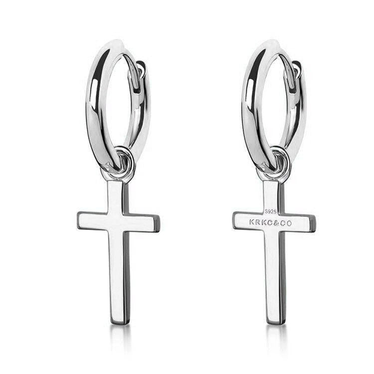 European And American Hot Style Small S925 Silver Cross Earrings-Jewearrings