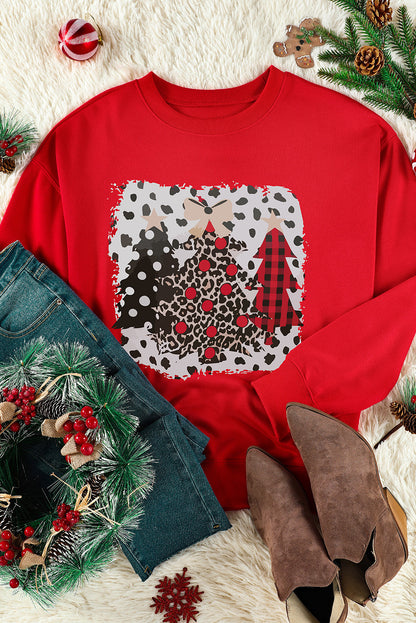 Christmas Tree Graphic Sweatshirt-Jewearrings