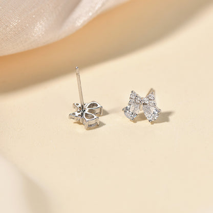 Temperament 925 Sterling Silver Bow Earrings-Jewearrings