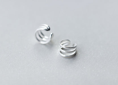 Three-layer ear clip without pierced earrings-Jewearrings