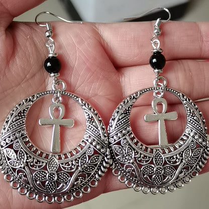 Temperament Cross Earrings Bohemia Ethnic-Jewearrings