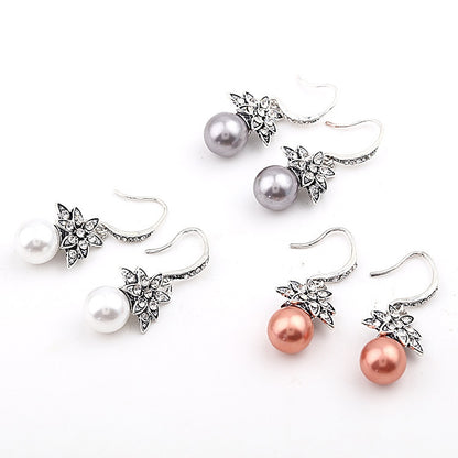 Pearl Earrings Sunflower Earrings-Jewearrings