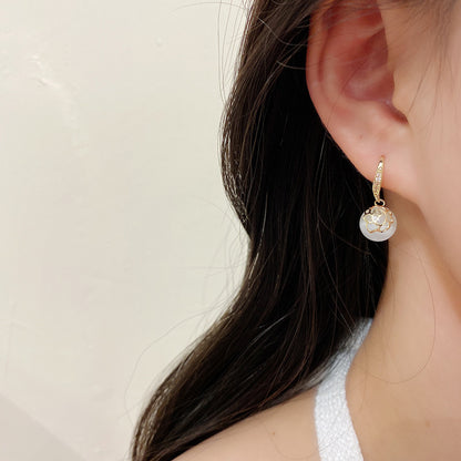 Light Luxury Flower Opal Earrings-Jewearrings