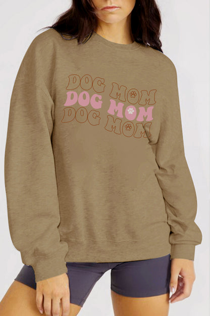 Simply Love Simply Love Full Size Graphic DOG MOM Sweatshirt-Jewearrings