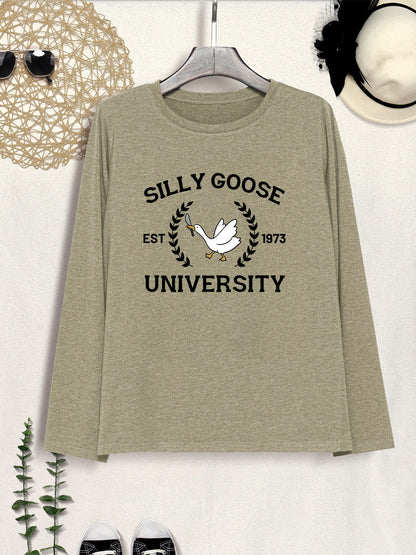 SILLY GOOSE UNIVERSITY Long Sleeve T-Shirt-Jewearrings