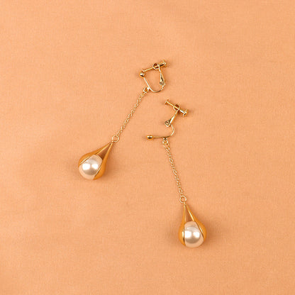 Women's Simple Matte French Pearl Earrings-Jewearrings