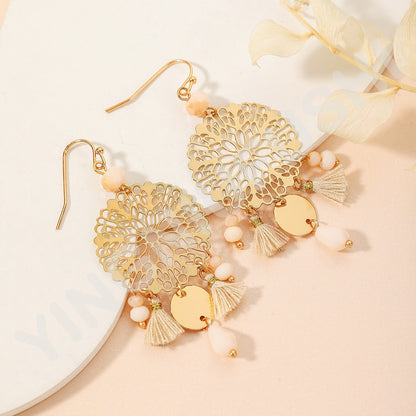 Women's Fashion Gold Crystal Earrings-Jewearrings