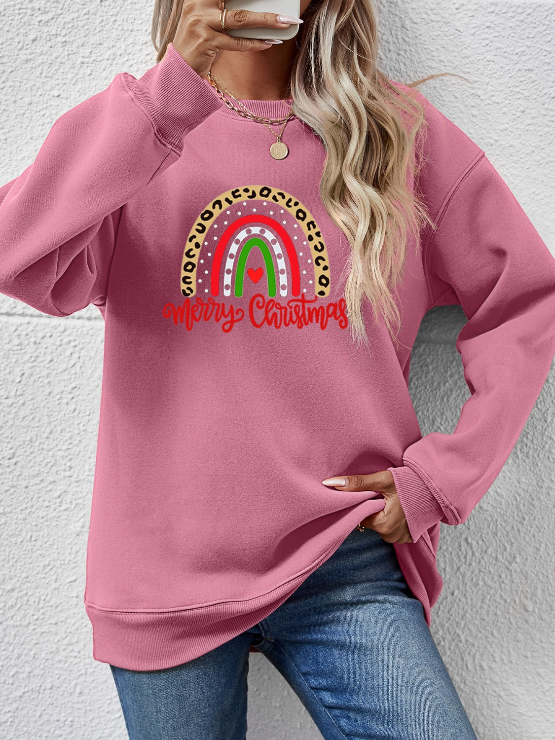 MERRY CHRISTMAS Graphic Sweatshirt-Jewearrings