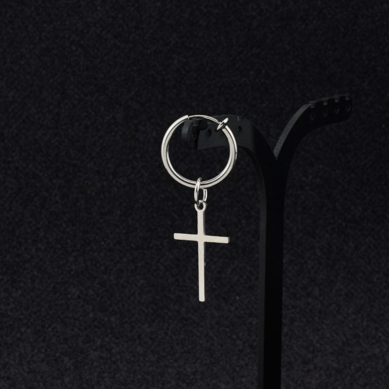 Cross stud earrings-Jewearrings