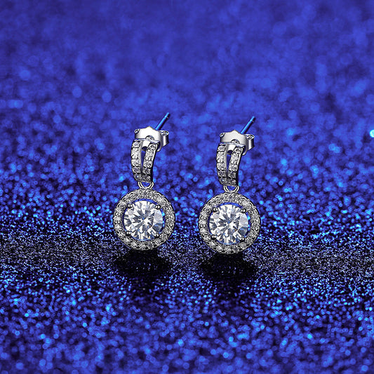 PAG & MAG Moissanite Earrings S925 Sterling Silver Stud Earrings-Jewearrings