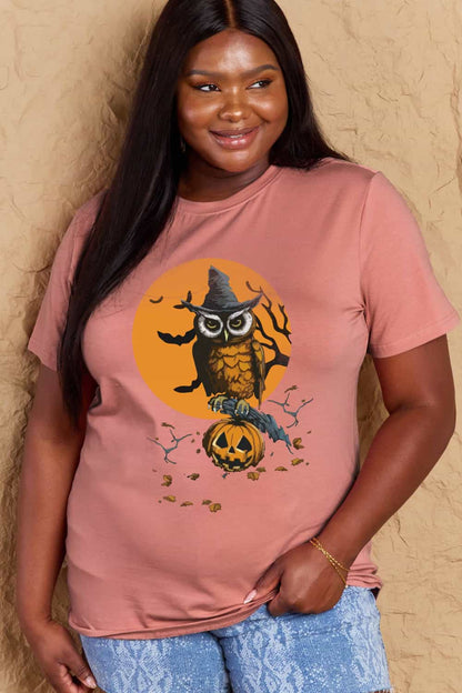 Simply Love Full Size Holloween Theme Graphic Cotton T-Shirt-Jewearrings