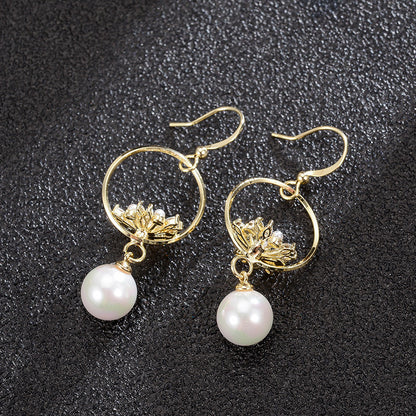 New Trendy Design Pearl Earrings Tassel Earrings-Jewearrings