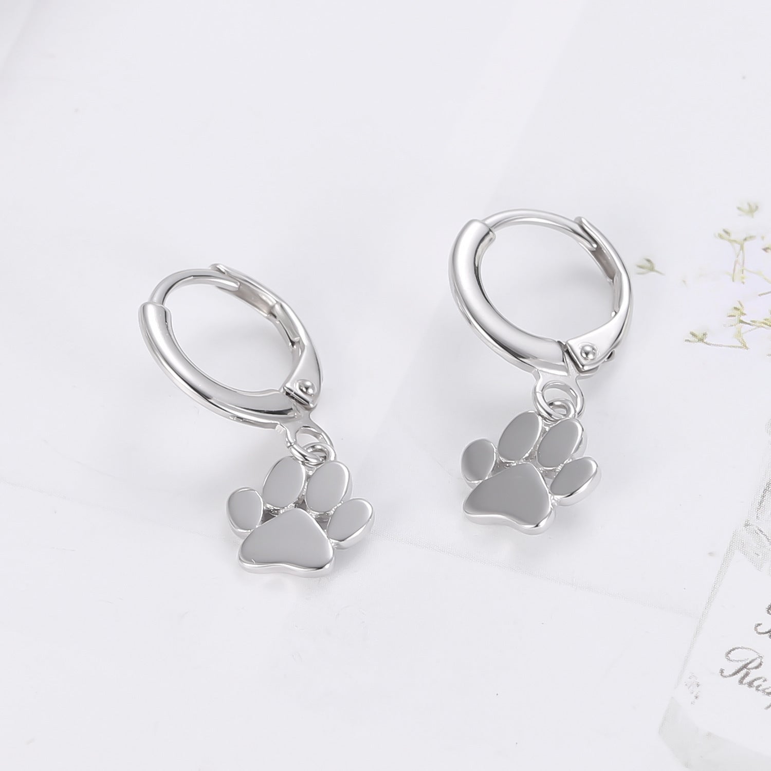 Puppy Claw Earrings S925 Sterling Silver Jewelry-Jewearrings