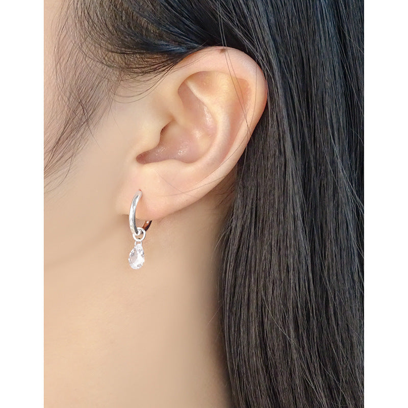 Special Interest Light Luxury All Match Water Drop Earrings Sterling Silver Earrings For Women-Jewearrings