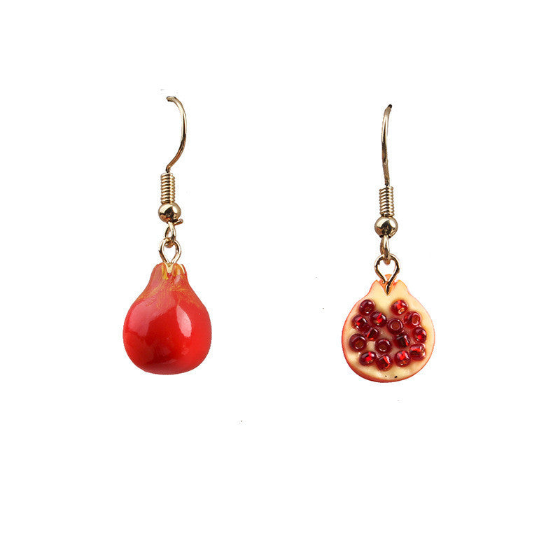 Cute Pomegranate Sterling Silver Needle Earrings-Jewearrings