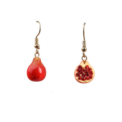 Cute Pomegranate Sterling Silver Needle Earrings-Jewearrings