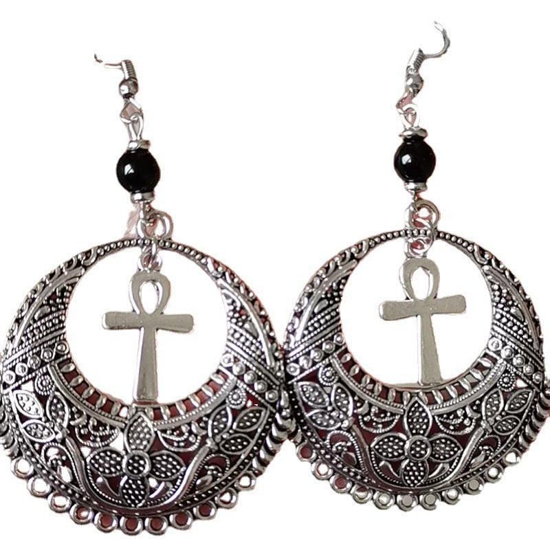 Temperament Cross Earrings Bohemia Ethnic-Jewearrings