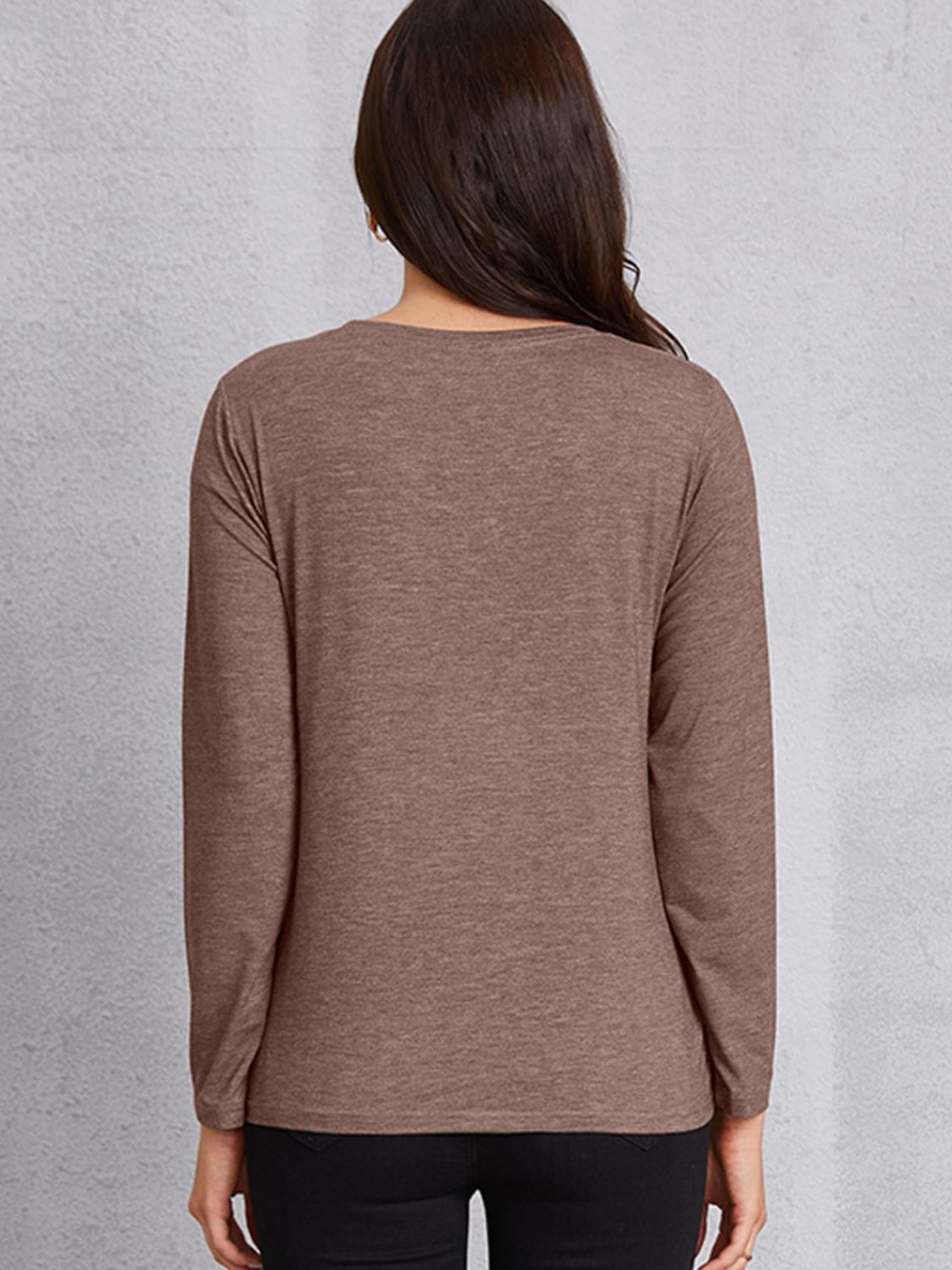 Graphic Round Neck Long Sleeve T-Shirt-Jewearrings